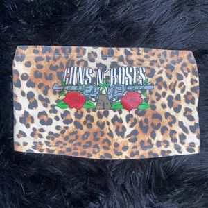 Forever 21 Medium Guns N’ Roses cheetah tube top